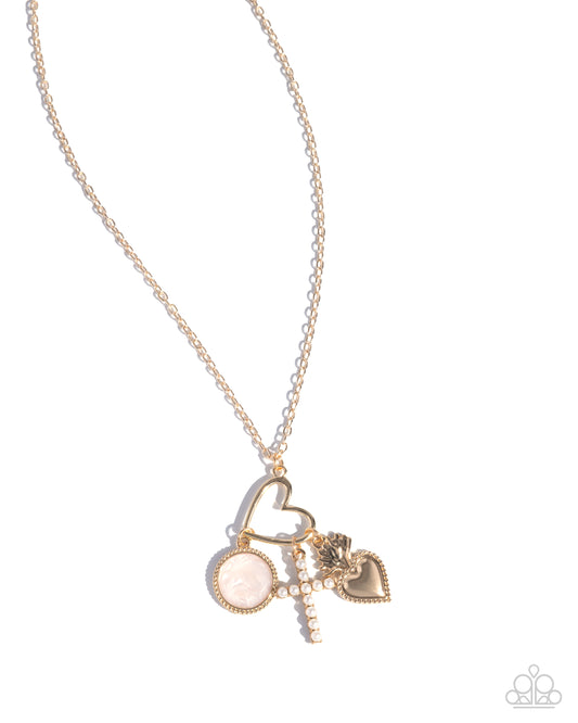 Purely Blessed - Gold w/Pearl Cross Necklace