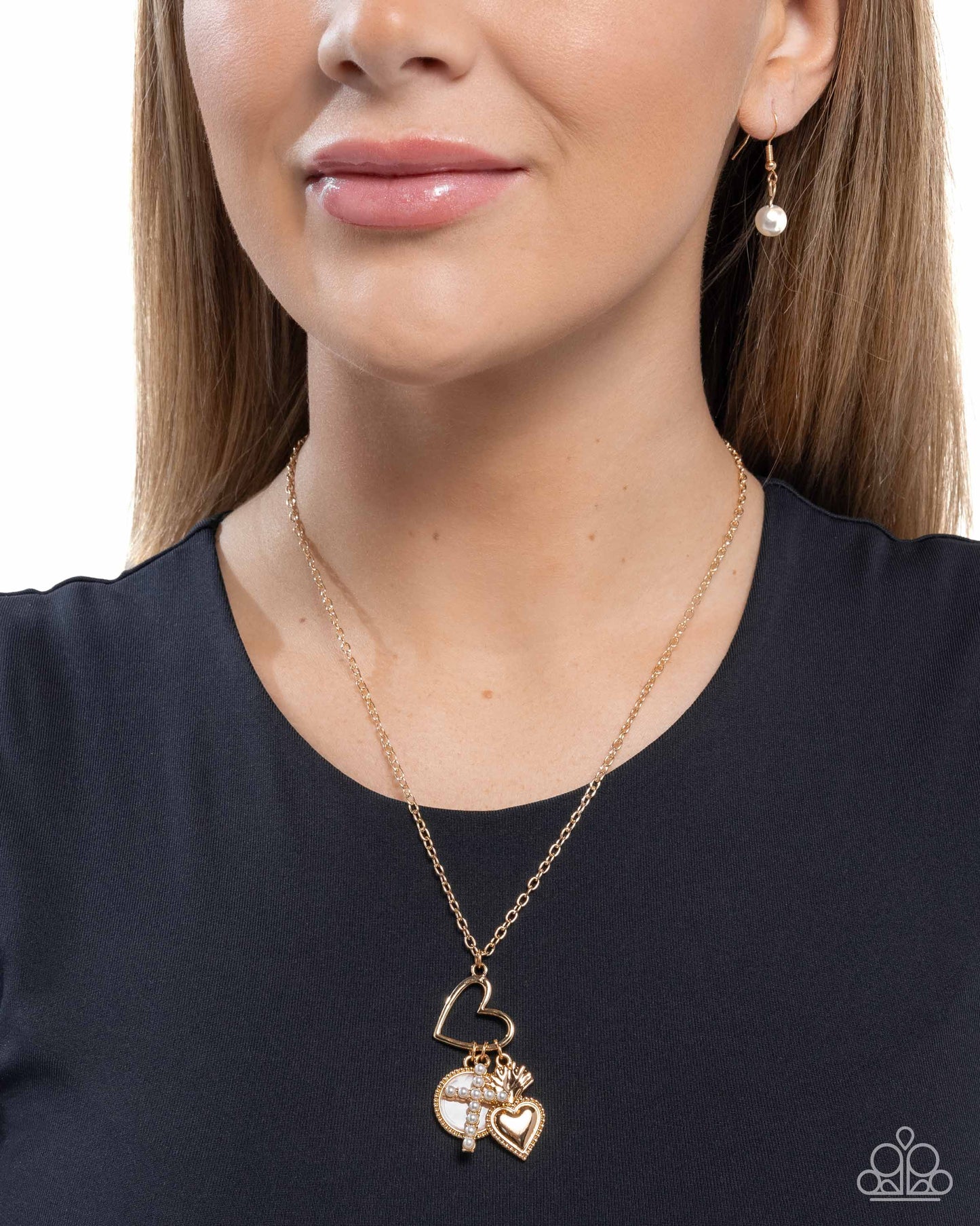 Purely Blessed - Gold w/Pearl Cross Necklace