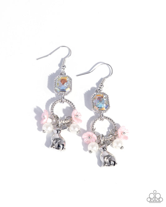 Malibu Melody - Silver w/Pink Earrings