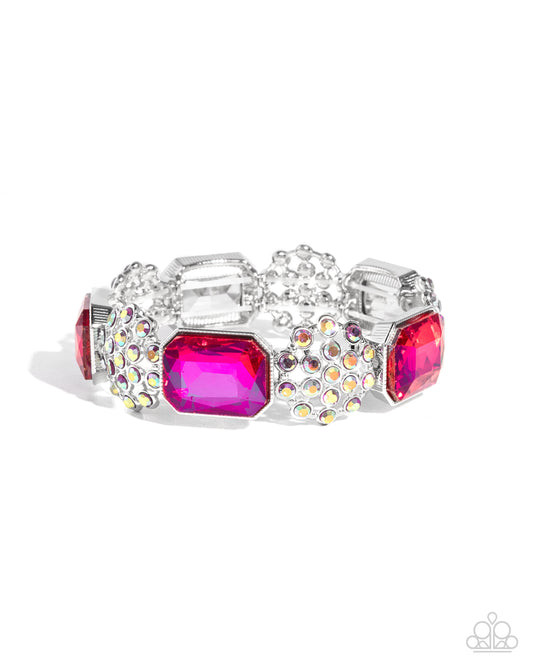 Prismatic Profession - Silver w/Pink Bracelet