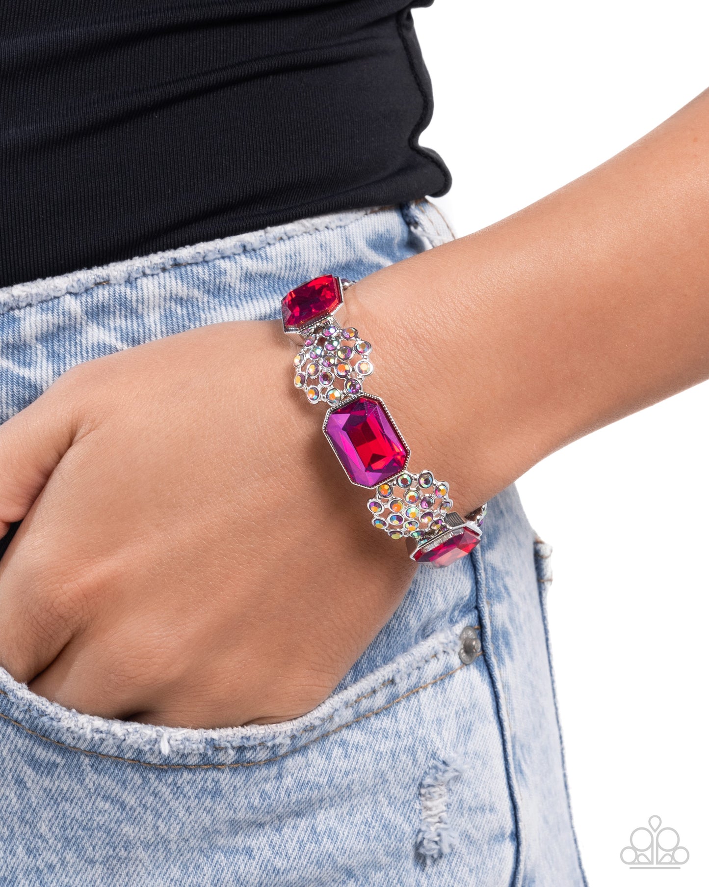 Prismatic Profession - Silver w/Pink Bracelet