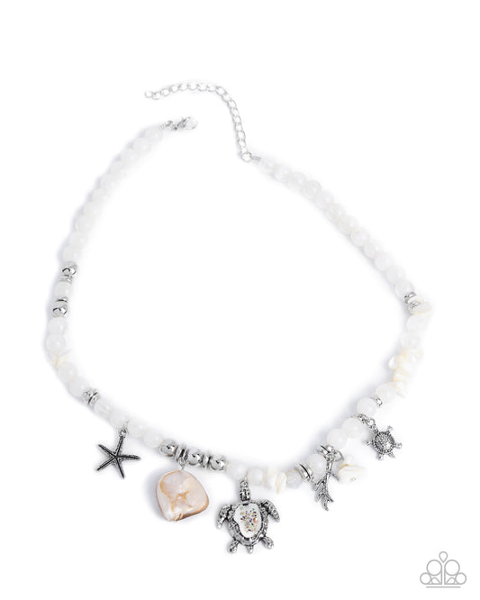 Operation Ocean - Silver w/White Necklace