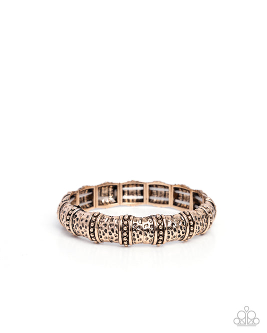 Hammered Homage - Gold Bracelet