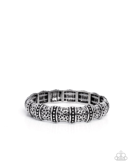 Hammered Homage - Silver Bracelet