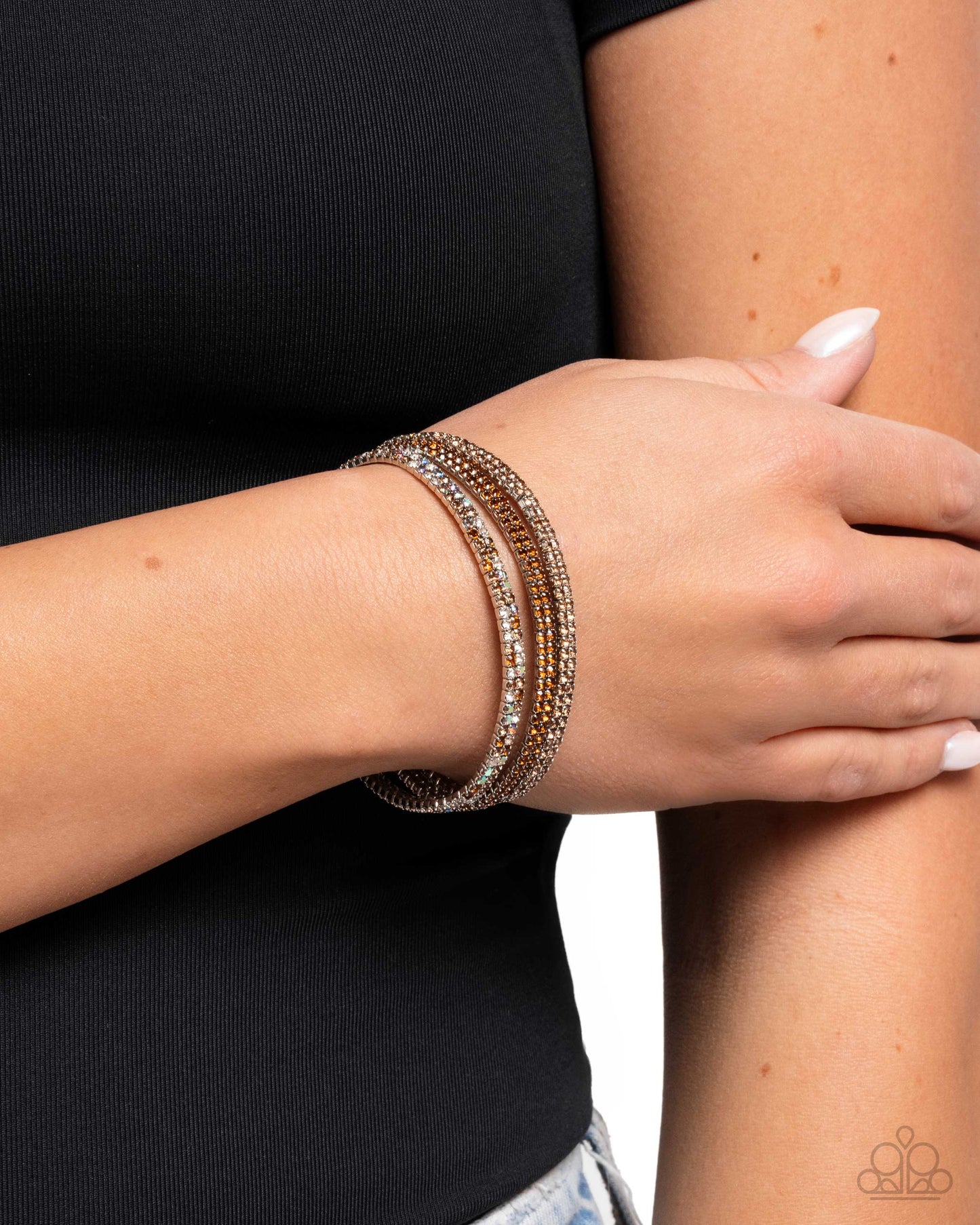 Tolerable Twinkle - Brown Bracelet