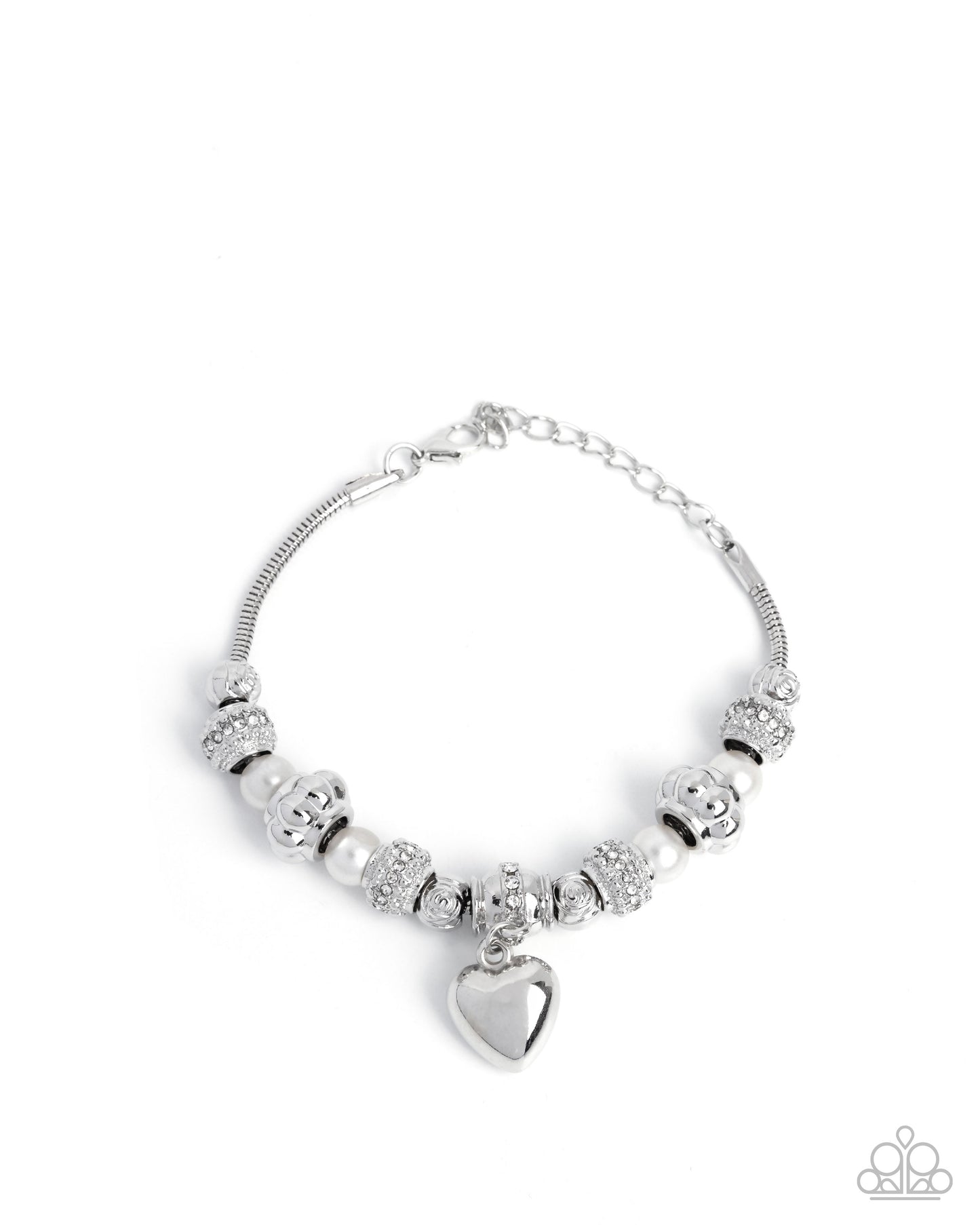 Pensive Polish - Silver w/Heart Bracelet