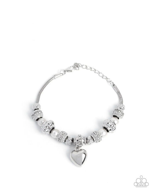 Pensive Polish - Silver w/Heart Bracelet