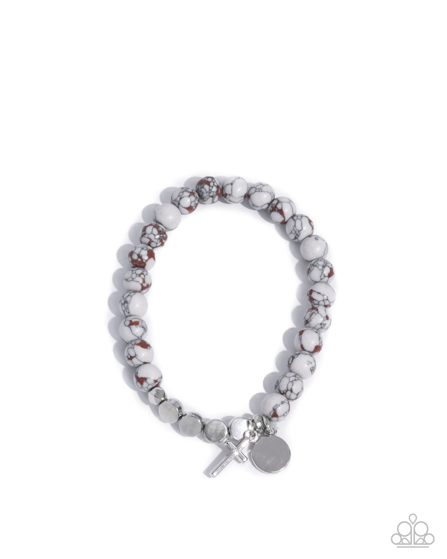 Devout Debut - White Bracelet w/Cross