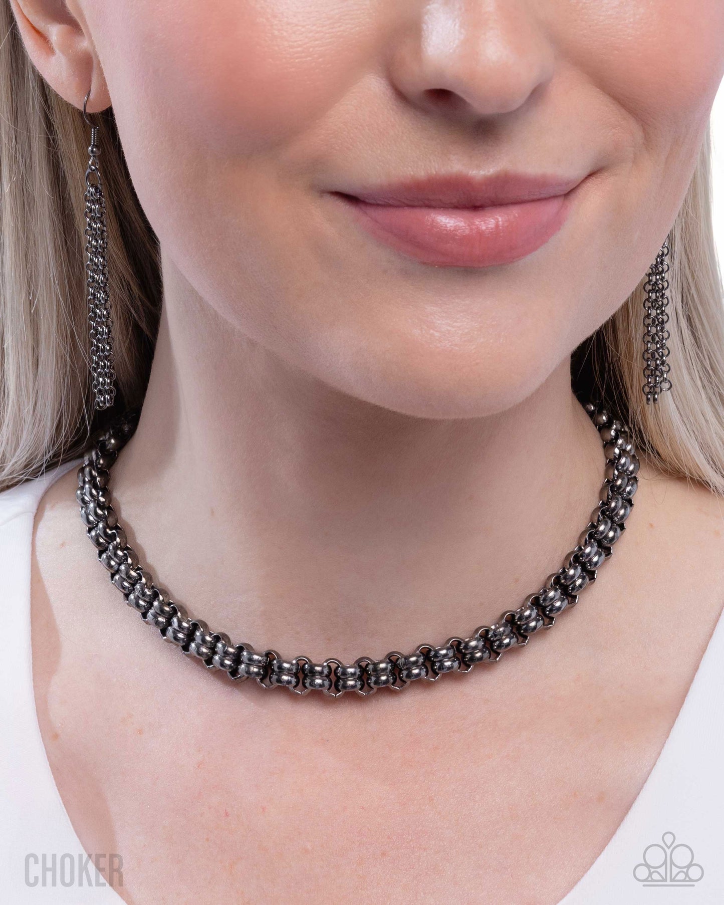 Double Demand - Gunmetal Necklace