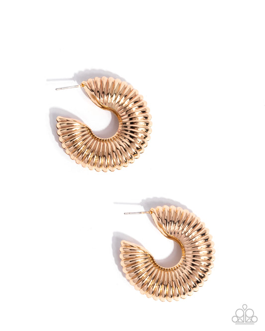Spontaneous Spirals - Gold Earrings