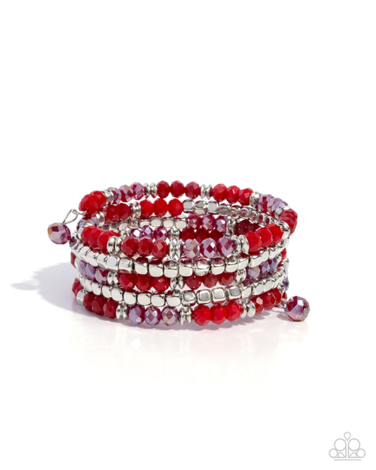 Memorable Masterpiece - Red Coil Bracelet