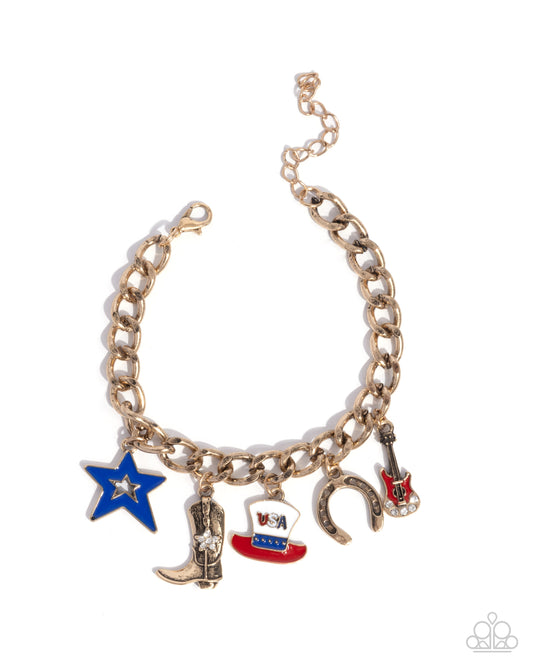 All-American Adornment - Gold USA Bracelet