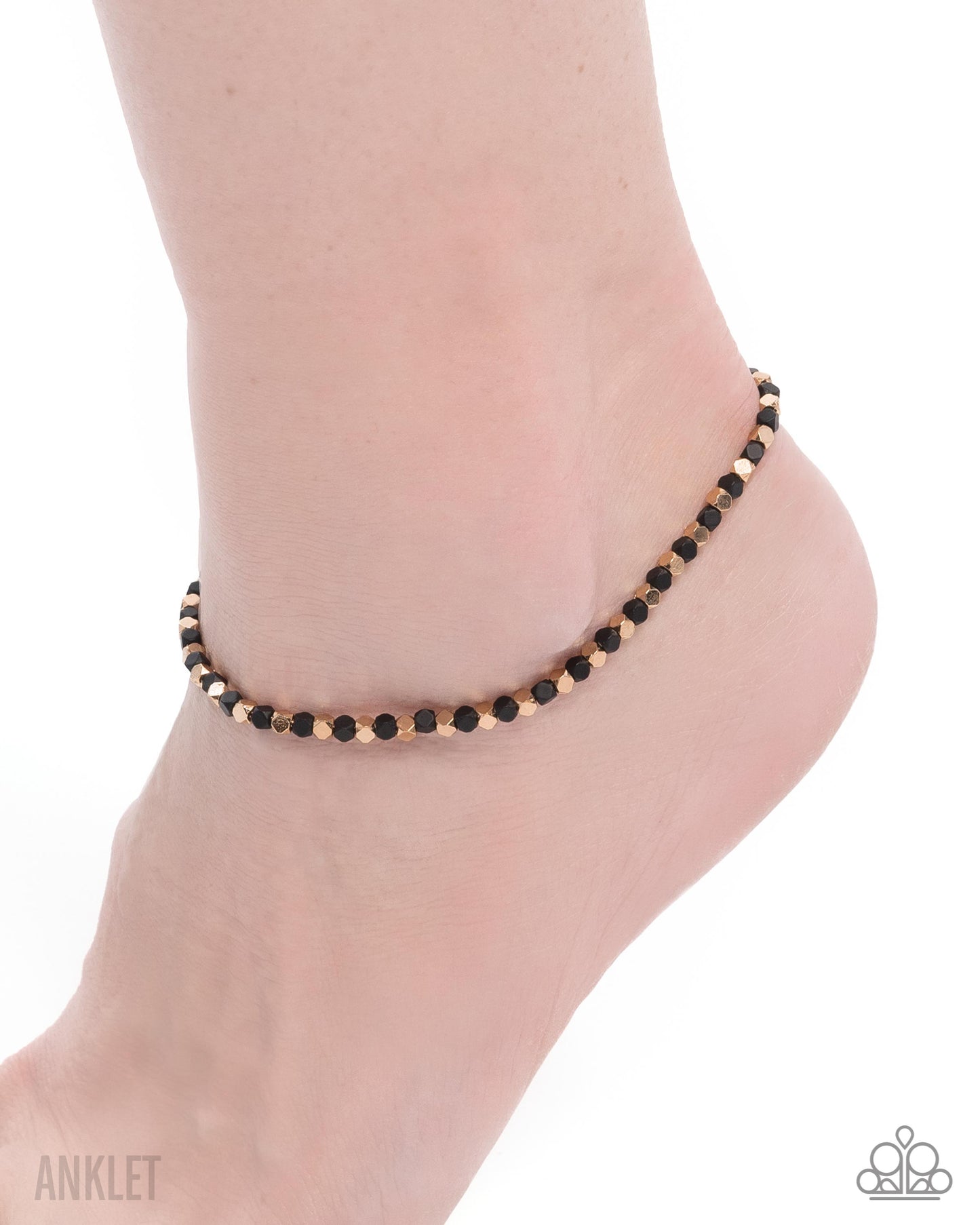 Exquisitely Eclectic - Gold & Black Anklet