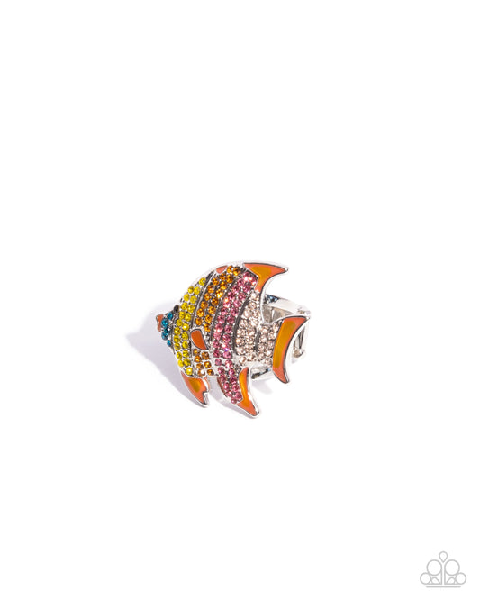 Swimming in Style - Orange Fish Ring
