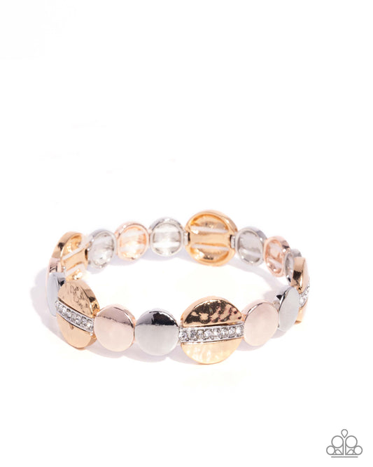 Disc Delivery - Gold and Silver  Bracelet