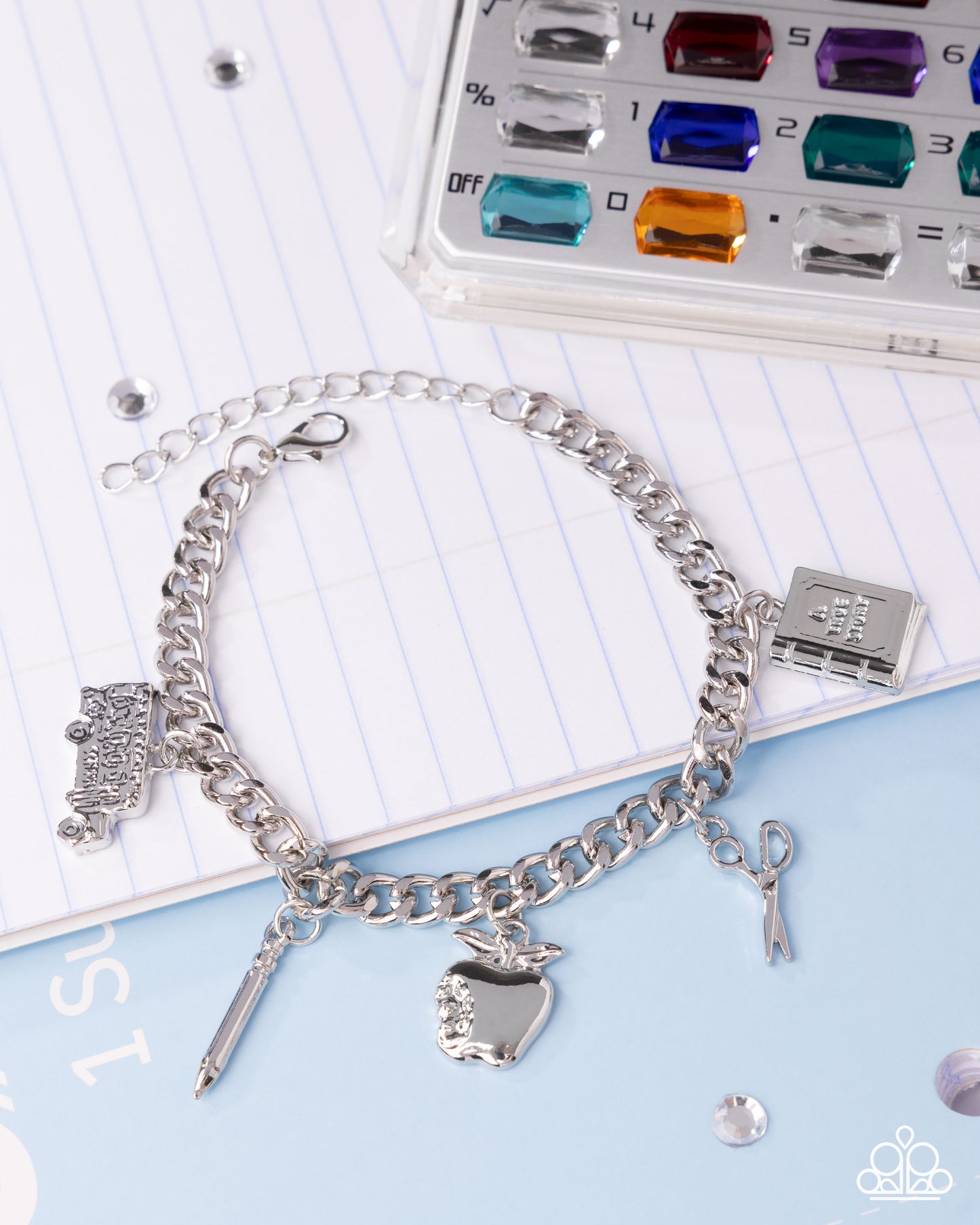 School is in Session - Silver School Charm Bracelet