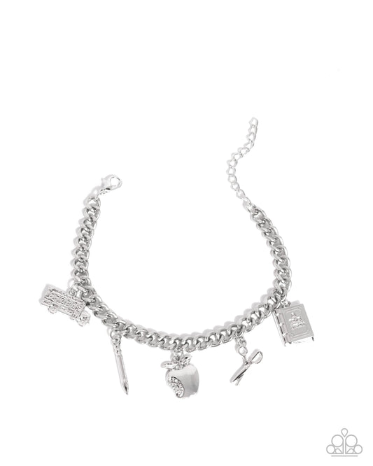 School is in Session - Silver School Charm Bracelet