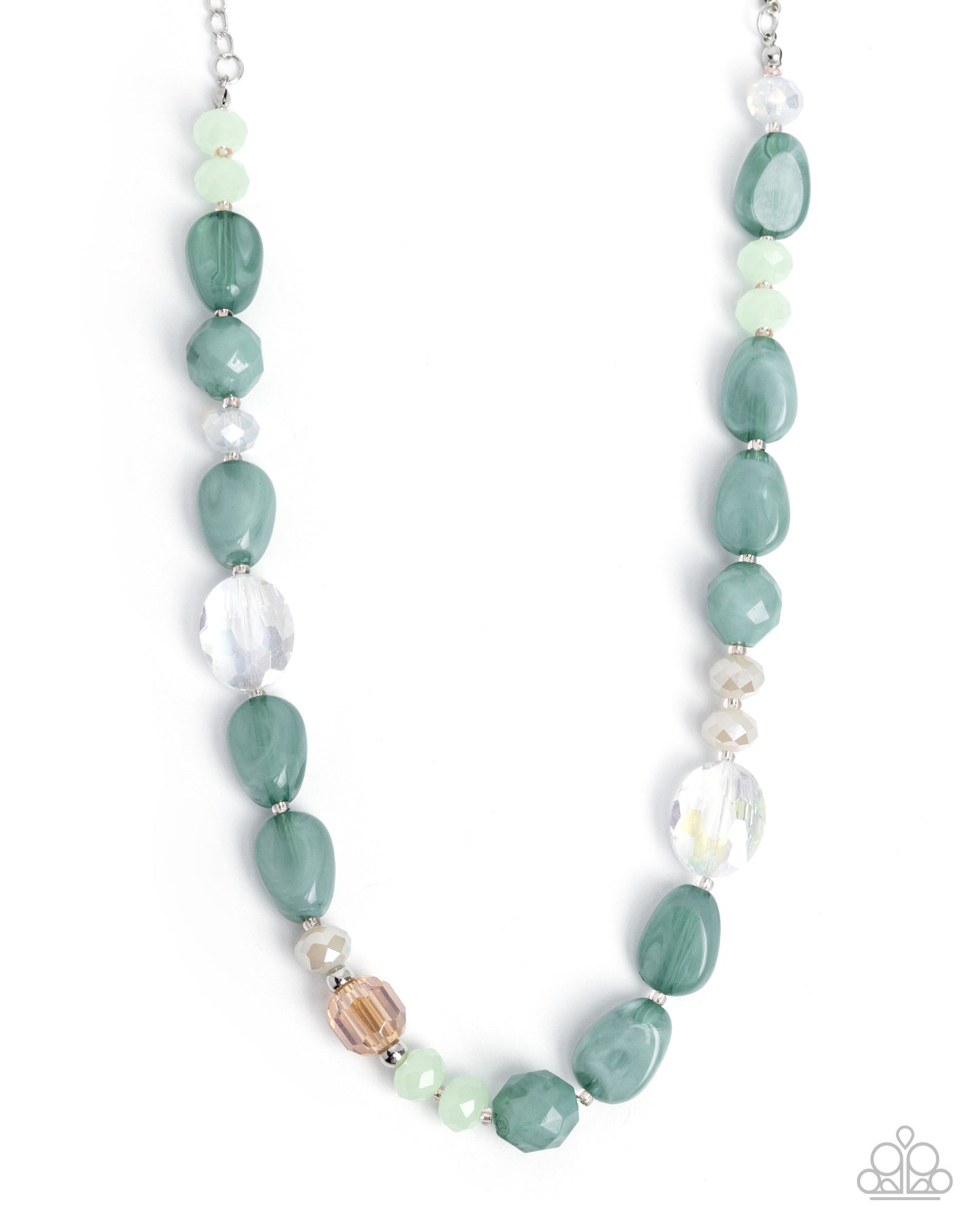 Colorful Certainty - Green Necklace