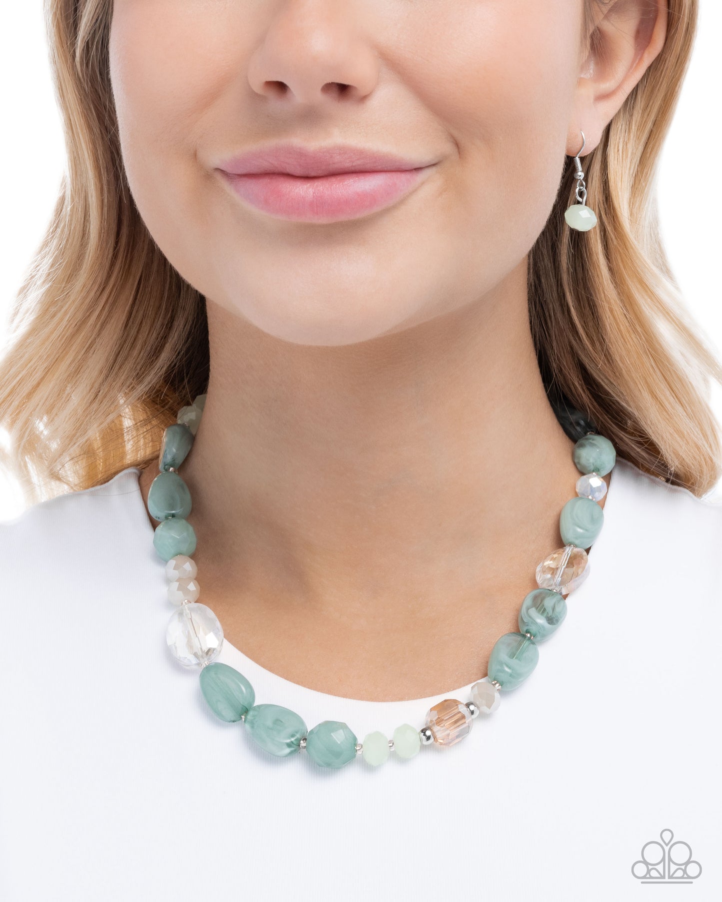 Colorful Certainty - Green Necklace