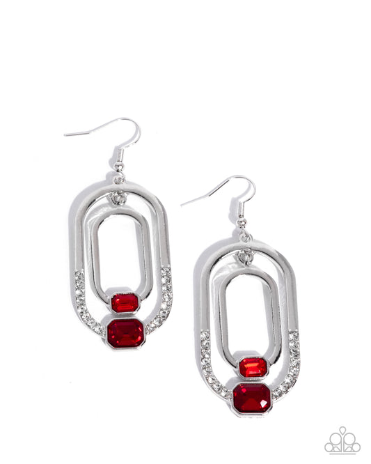 Opulent Operation - Red Earrings