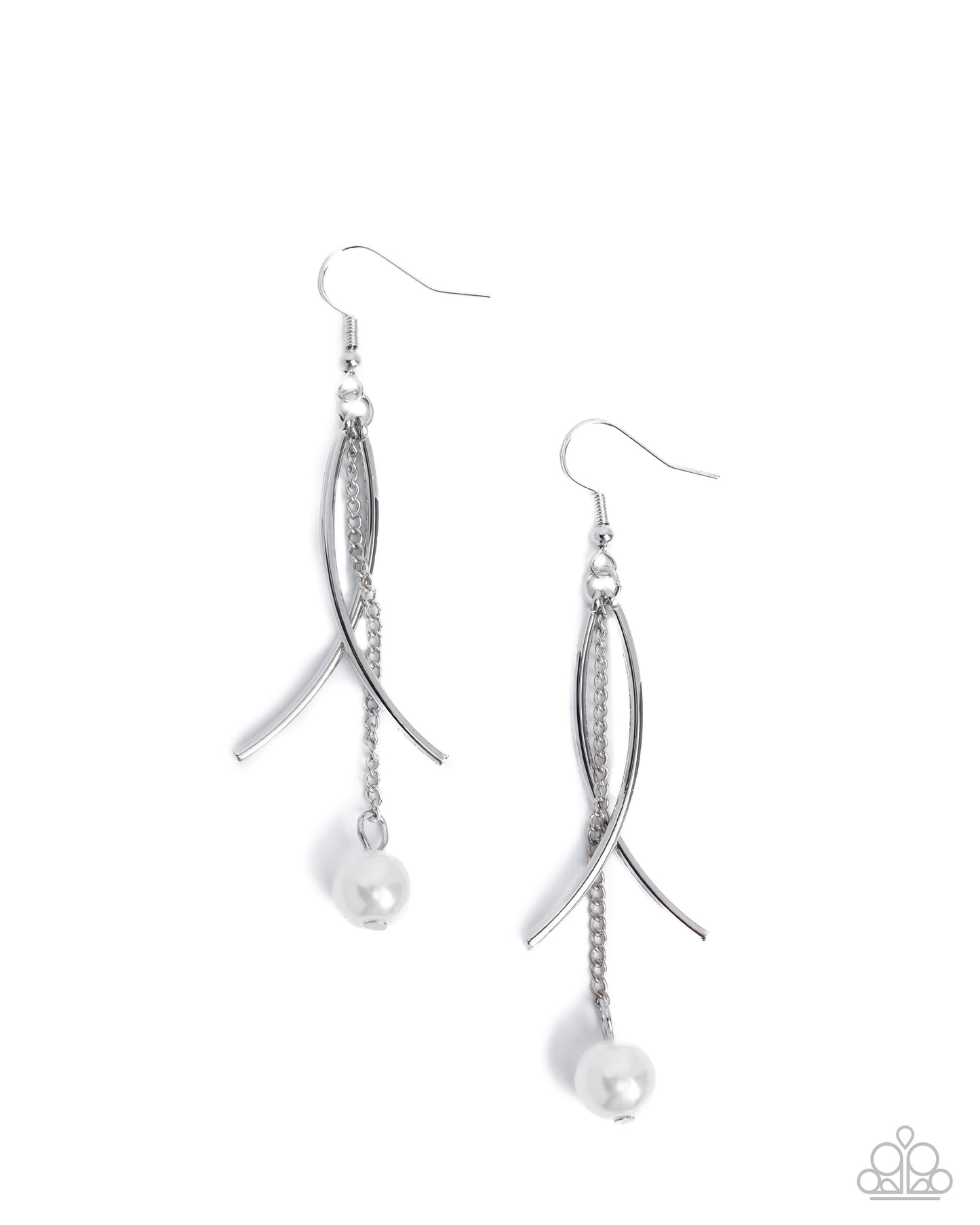 Captivating Curves Earrings - White