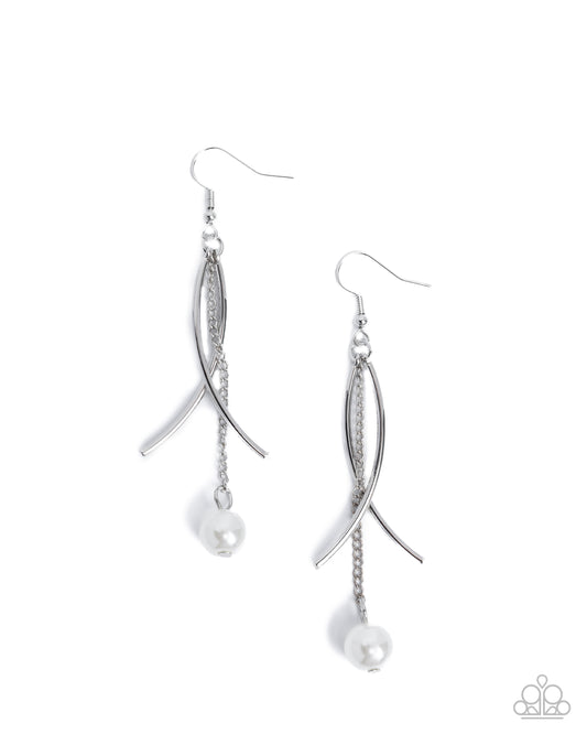 Captivating Curves Earrings - White