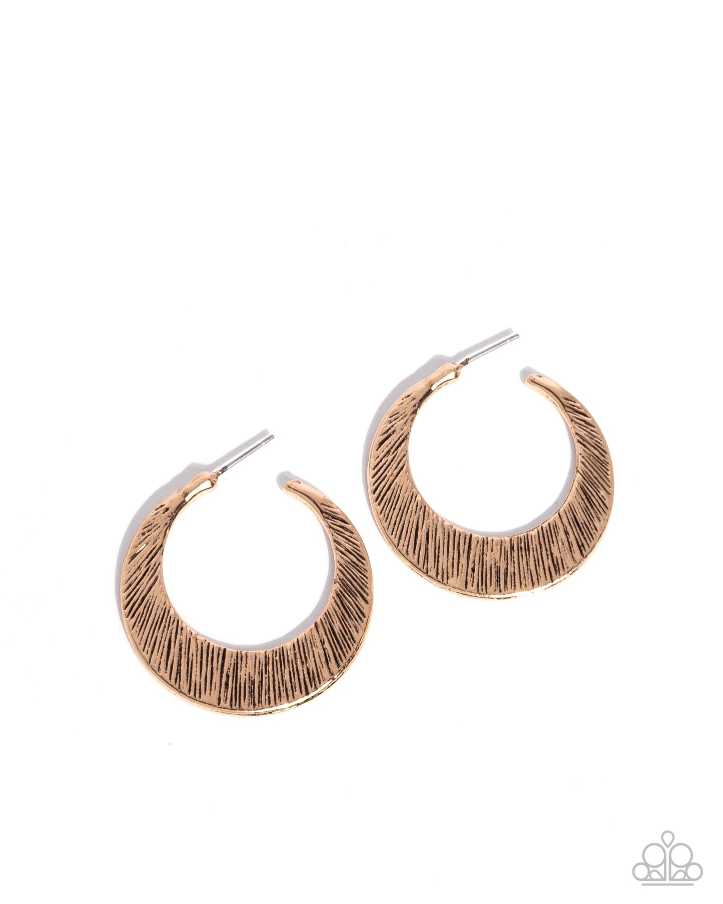 Hammered Haute Earrings  - Gold