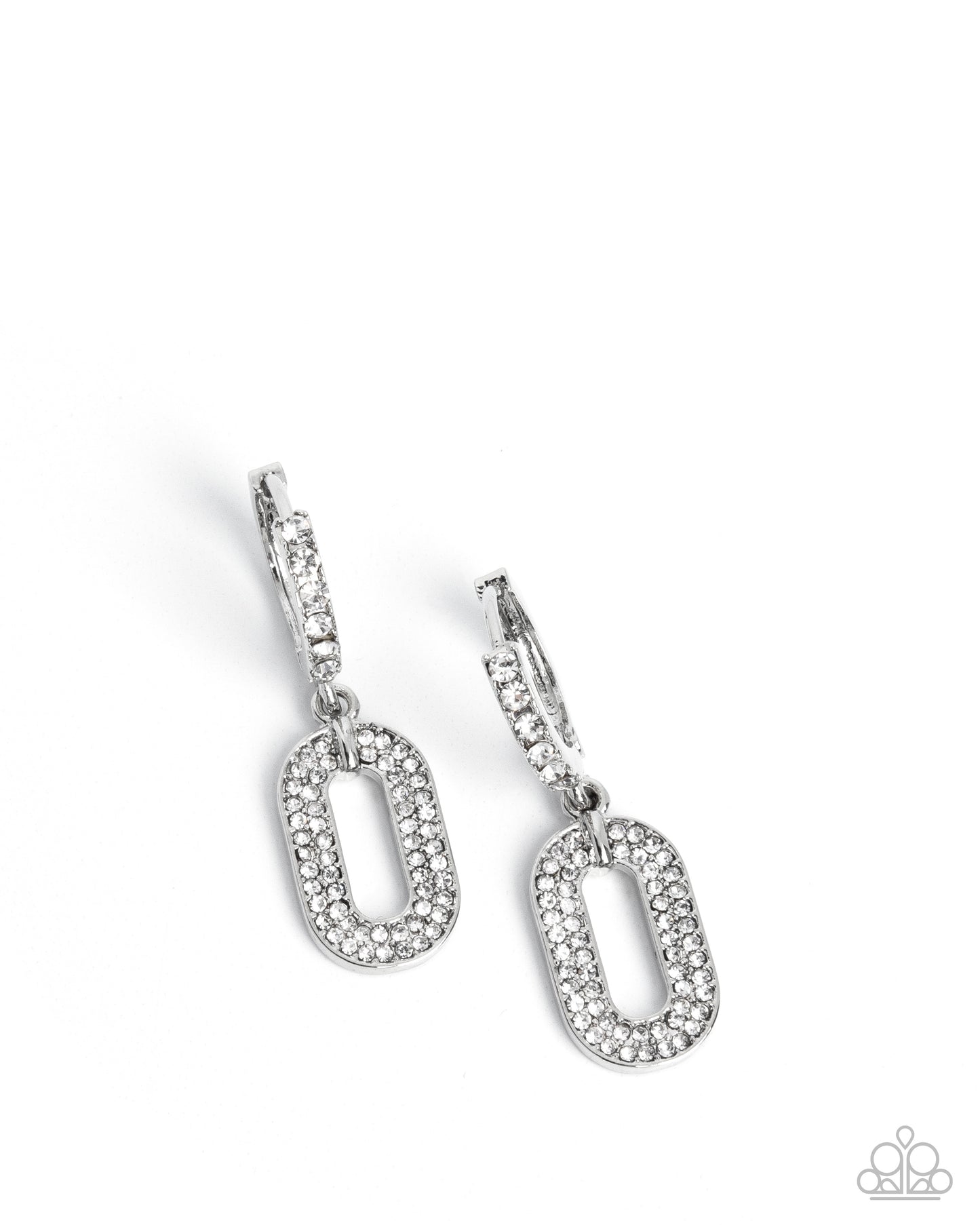 Next-Level Luminescence - Silver w/White Earrings