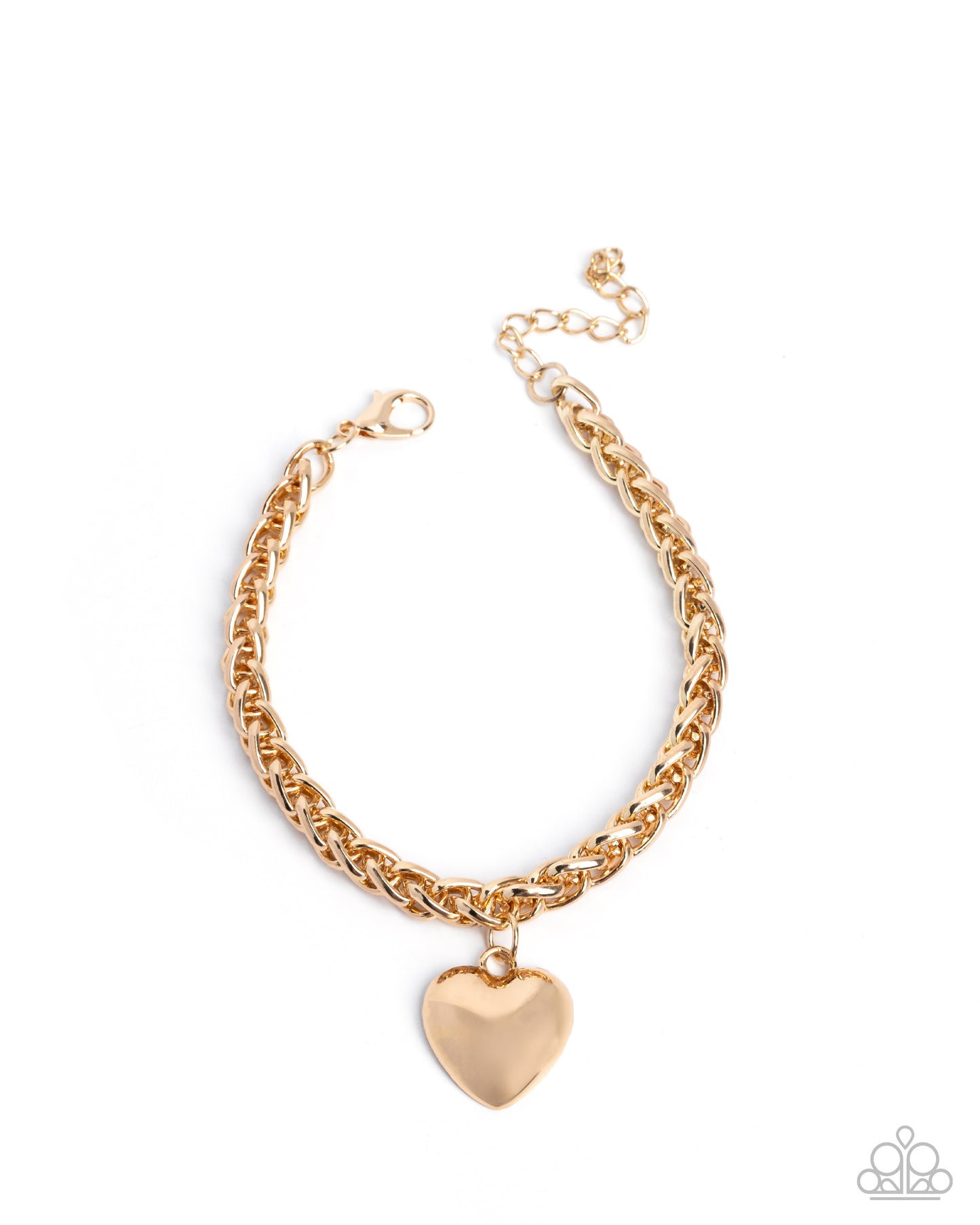 Dancing Damsel - Gold Heart  Bracelet