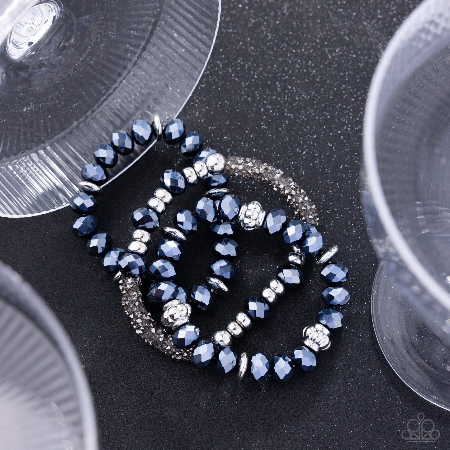 Faceted Fusion Bracelet  - Blue