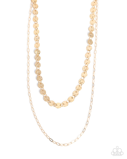 Dominant Discs - Gold Necklace