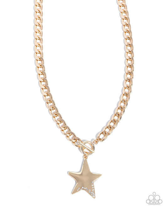 Stellar Spotlight - Gold Star Necklace