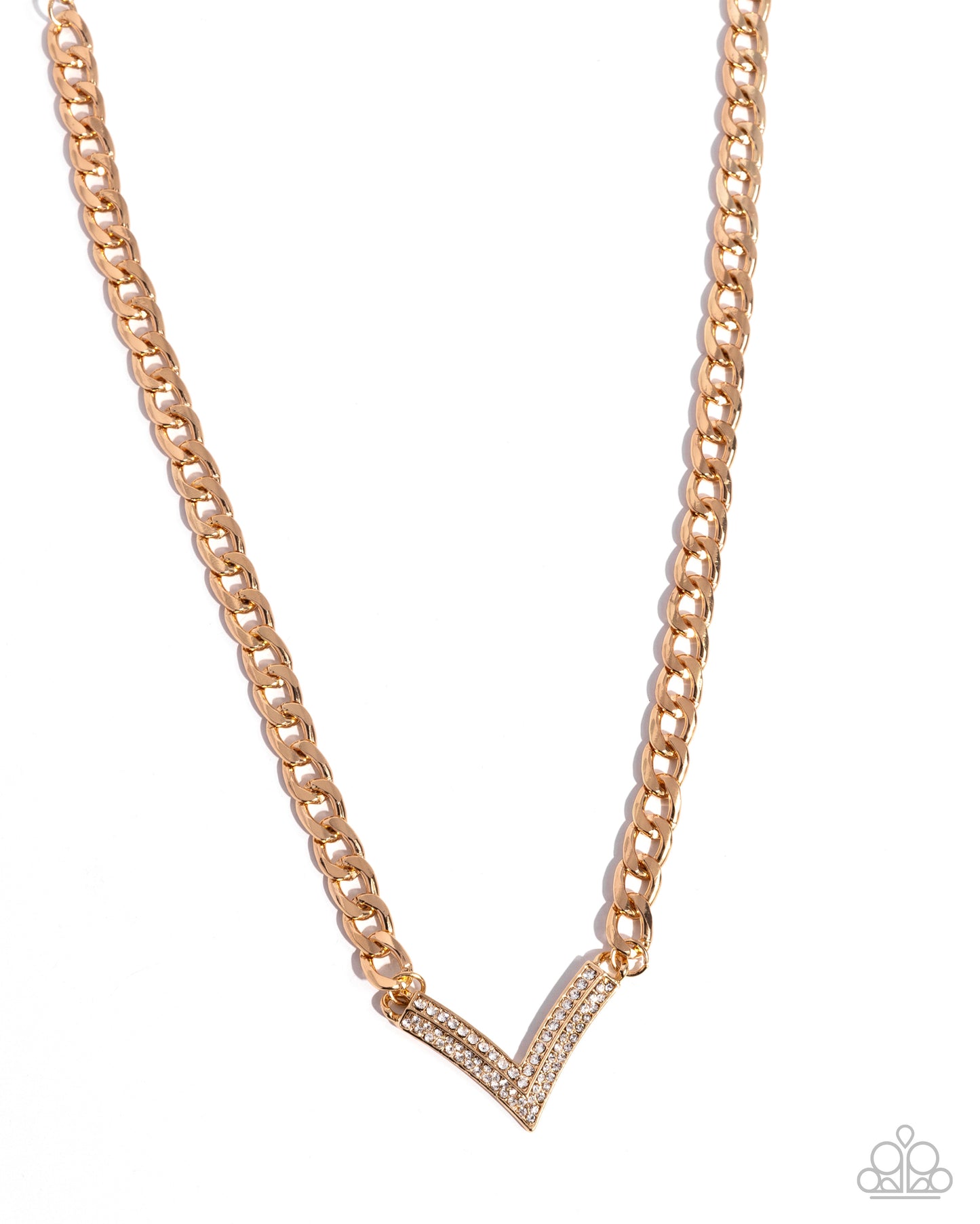 Confident Chevron - Gold Necklace