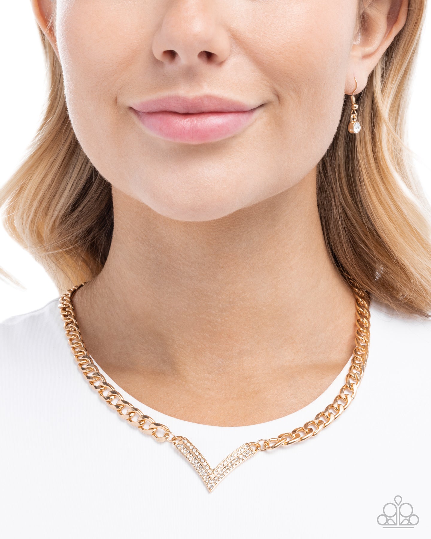 Confident Chevron - Gold Necklace