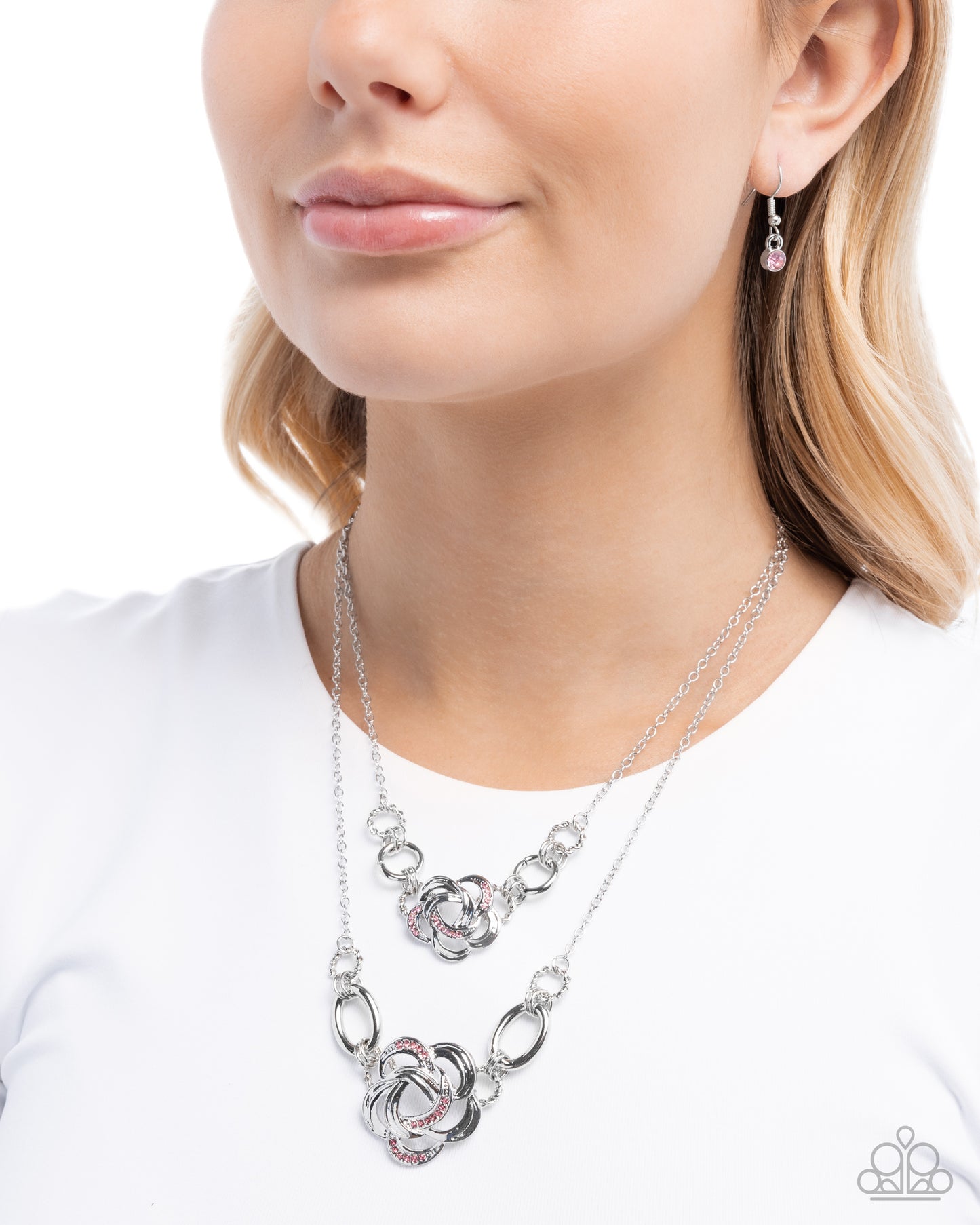 Remarkable Rose -Silver w/Pink Necklace