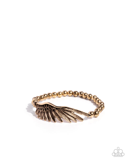 Angelic Appreciation - Gold Angel Wing  Bracelet
