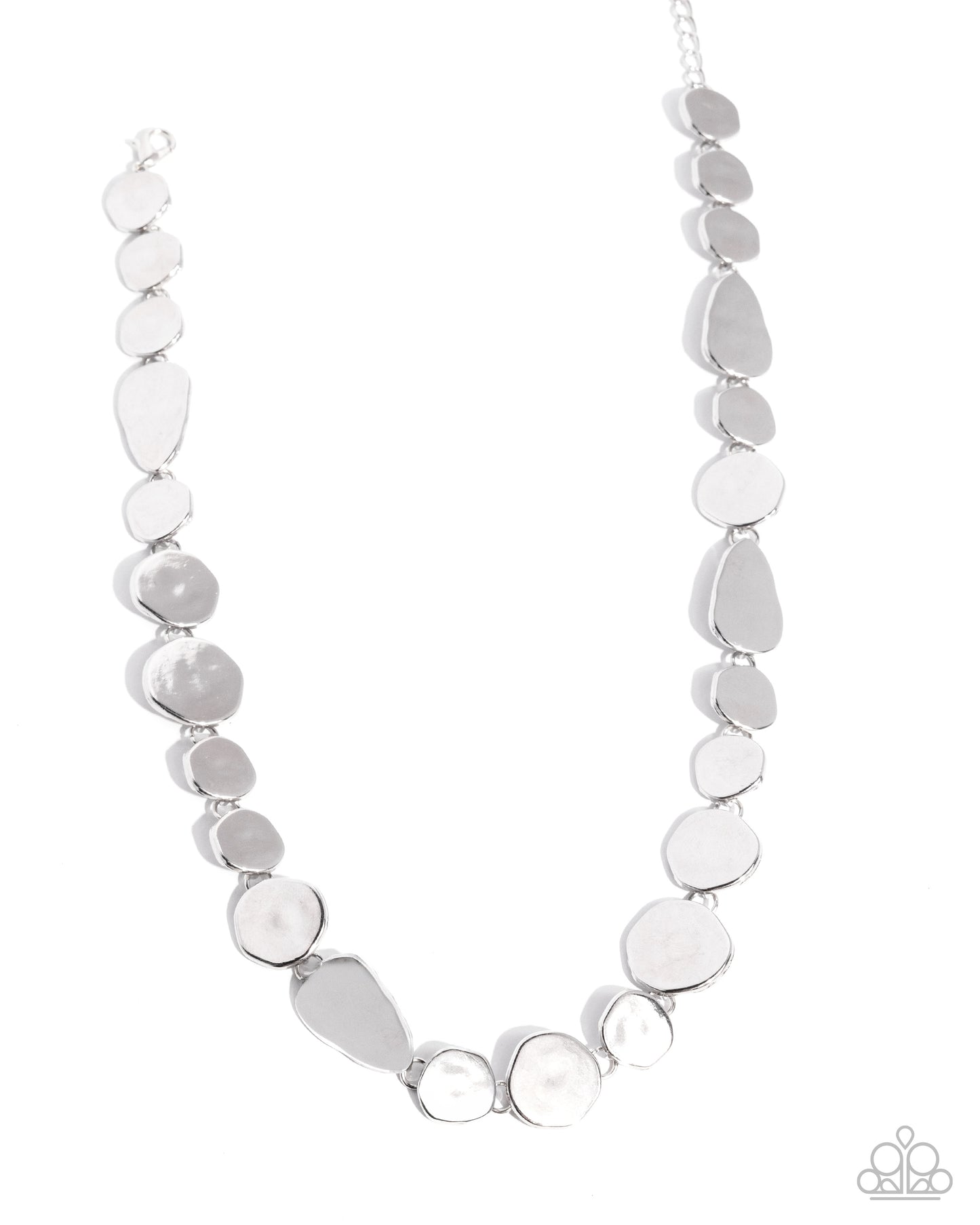 Abstract Assumption  Complete Look - Abstract Arrangement - Silver Necklace Set