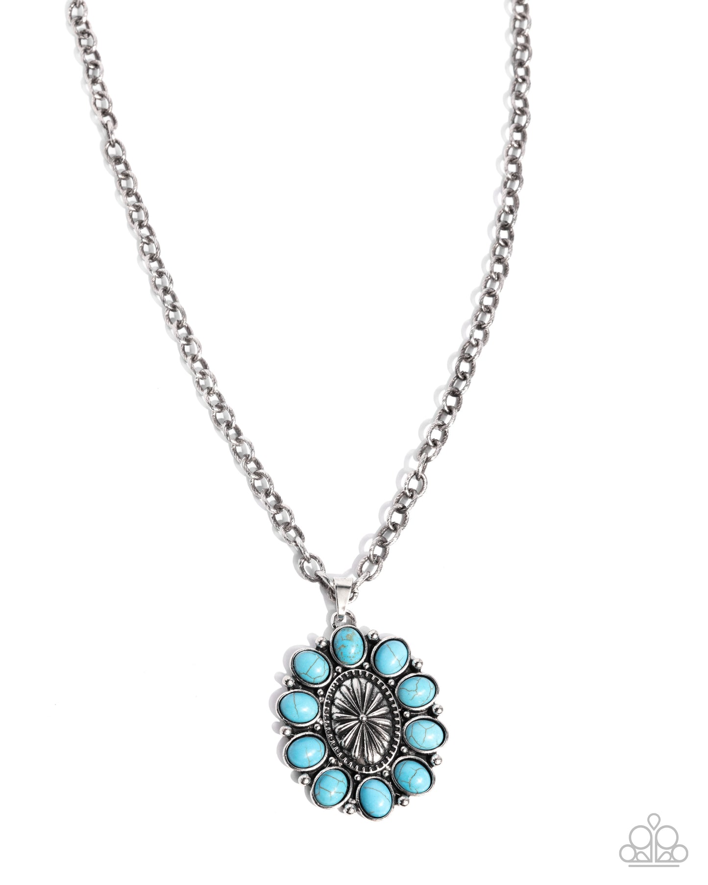 Santa Fe Score - Silver w/Turquoise Necklace