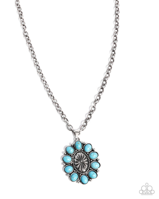 Santa Fe Score - Silver w/Turquoise Necklace