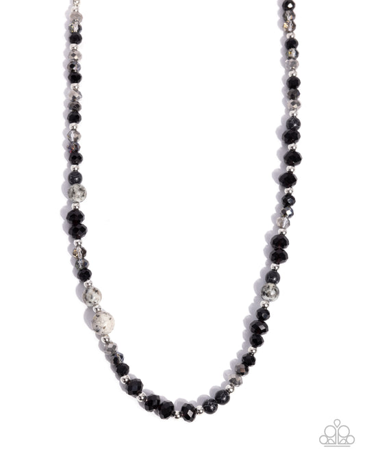Playful Pattern - Black Necklace