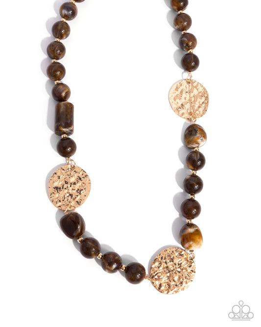 Contemplative Chic - Brown Necklace