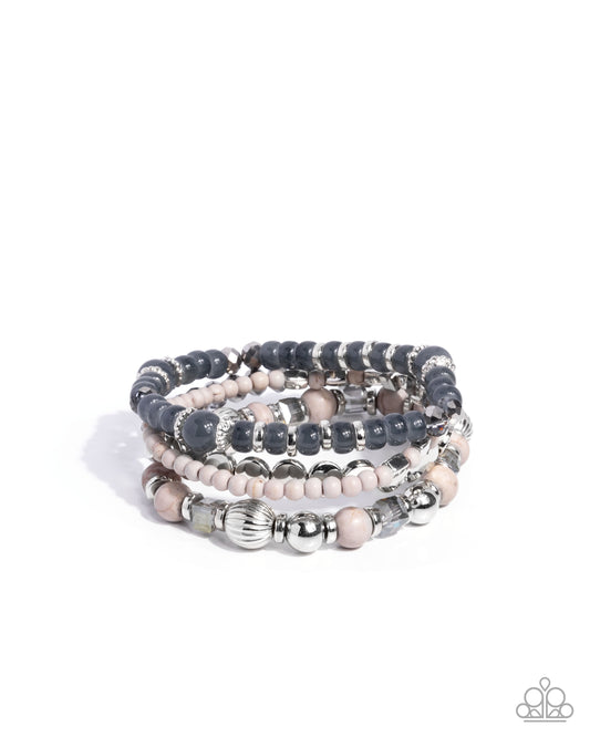 Marbled Mural - Silver Bracelet