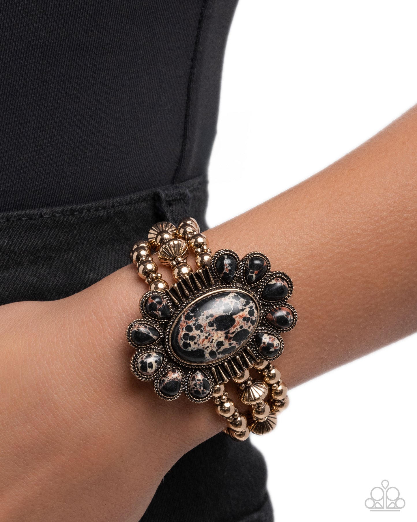 Prairie Protection - Gold w/black Bracelet