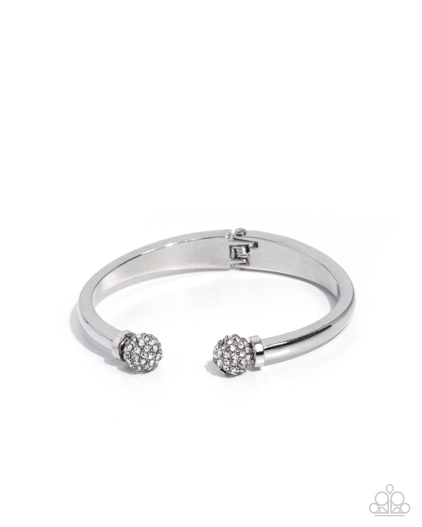Poetic Pizzazz - Silver w/White Rhinestones Bracelet