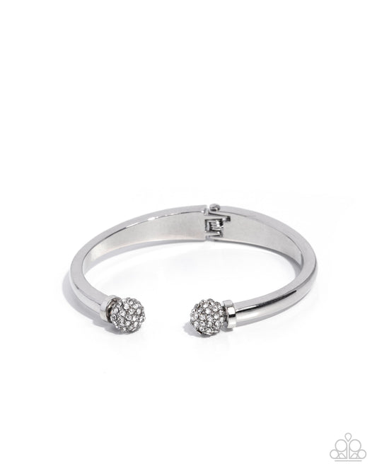 Poetic Pizzazz - Silver w/White Rhinestones Bracelet