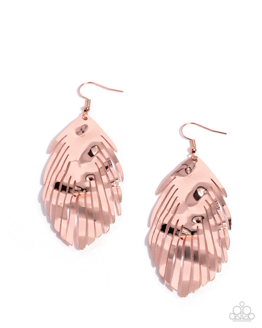 Acutely Abstract - Copper Earrings