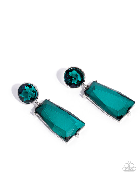 Carefree Character Earrings  - Green