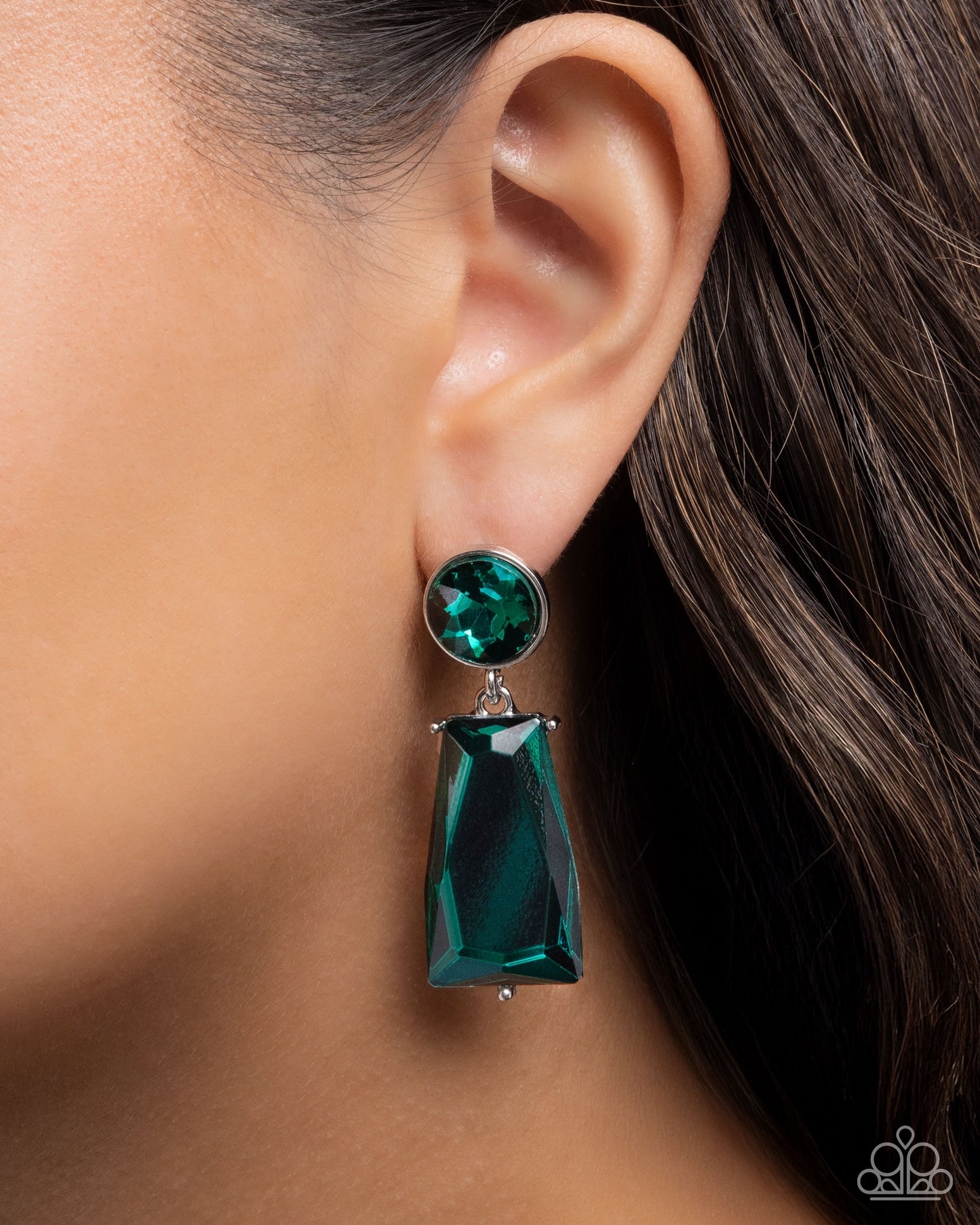 Carefree Character Earrings  - Green