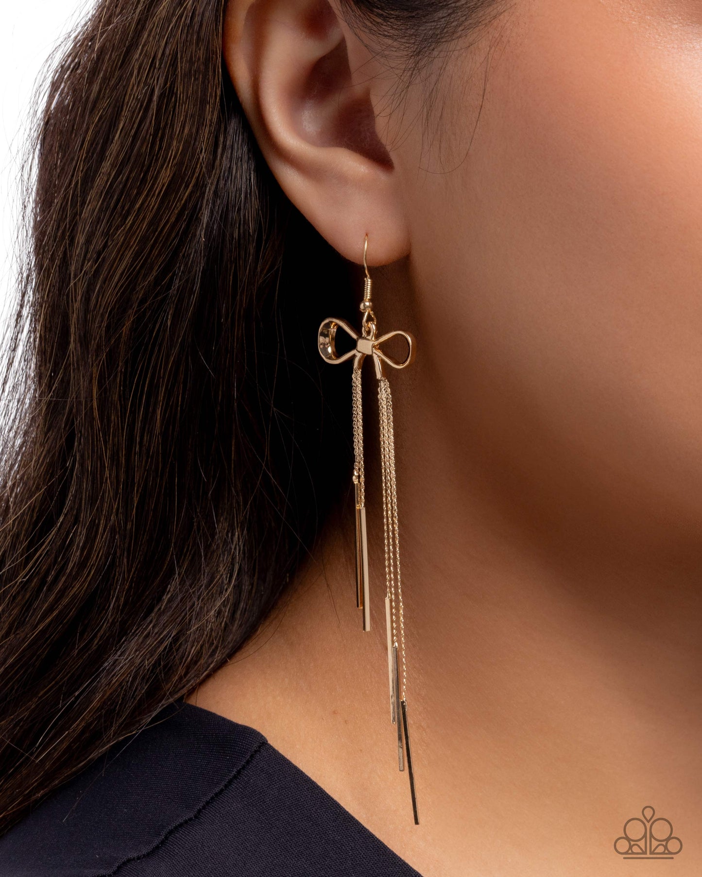 Coquette Craze - Gold "Bow" Earrings