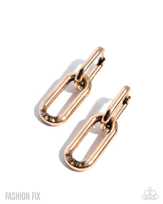 Lavish Links - Gold Earrings